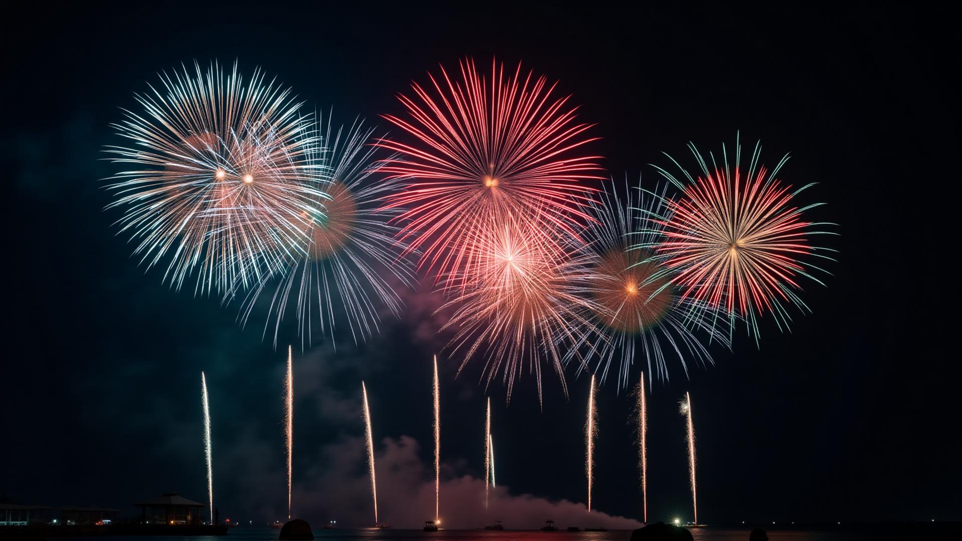 Firework display over Addison Texas skyline representing the vibrant community served by Under One Roof roofing contractors
