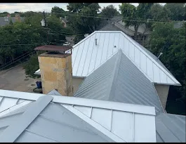 Premium metal roof installation on luxury home in University Park, TX